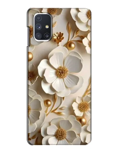 Чехол для Samsung Galaxy M51 с картинкой «Белие бумажние  цвети»