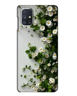 Чохол для Samsung Galaxy M51 з картинкою «Гілка дрібних білих квітів»