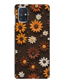 Чохол для Samsung Galaxy M51 з картинкою «Візерунок з маленьких соняшників»