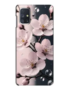 Чохол для Samsung Galaxy M51 з картинкою «Ніжня сакура та краплі»