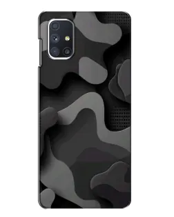 Чехол для Samsung Galaxy M51 с картинкой «Темный абстрактный камуфляж»