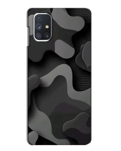Чехол для Samsung Galaxy M51 с картинкой «Темный абстрактный камуфляж»