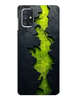 Чехол для Samsung Galaxy M51 с картинкой «Салатовый разлом скалы»