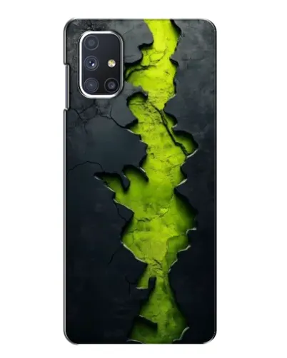 Чехол для Samsung Galaxy M51 с картинкой «Салатовый разлом скалы»