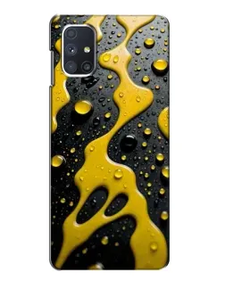 Чехол для Samsung Galaxy M51 с картинкой «Жидкое желтое золото»