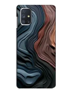 Чехол для Samsung Galaxy M51 с картинкой «Цветные волны каньона»