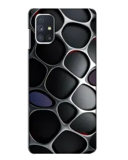 Чехол для Samsung Galaxy M51 с картинкой «Объемная темная решетка»