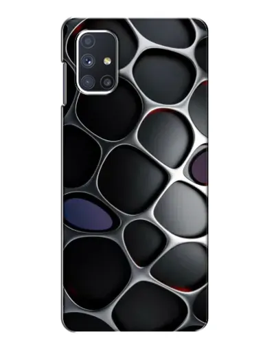 Чехол для Samsung Galaxy M51 с картинкой «Объемная темная решетка»
