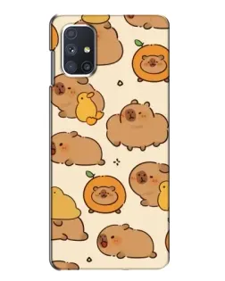 Чехол для Samsung Galaxy M51 с картинкой «Капибары с апельсинами»