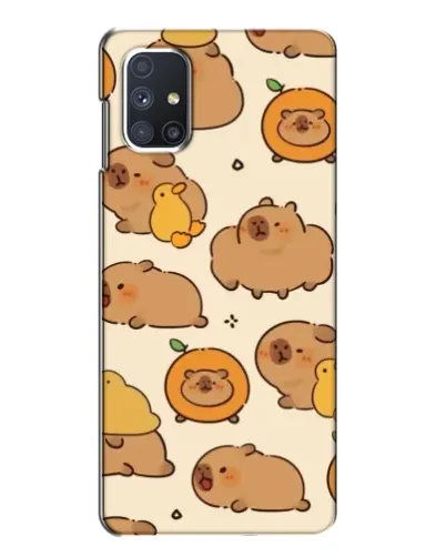 Чехол для Samsung Galaxy M51 с картинкой «Капибары с апельсинами»