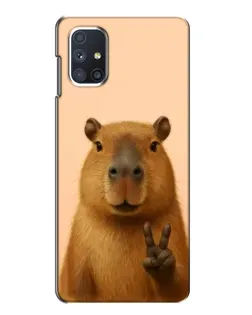 Чехол для Samsung Galaxy M51 с картинкой «Капибара виктория»