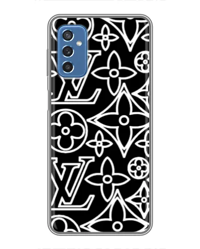 Чехол для Samsung Galaxy M52 5G (M526) с картинкой «Черно-белый узор LV»