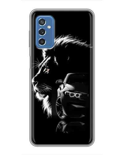 Чехол для Samsung Galaxy M52 5G (M526) с картинкой «BMW и лев» Чехол для Samsung Galaxy M52 5G (M526) с картинкой «BMW и лев»