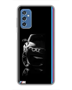 Чехол для Samsung Galaxy M52 5G (M526) с картинкой «Силуэт BMW в темноте»