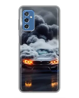 Чехол для Samsung Galaxy M52 5G (M526) с картинкой «BMW в дыму»