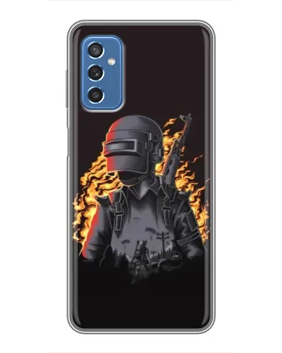 Чехол для Samsung Galaxy M52 5G (M526) с картинкой «PUBG — огненный силуэт»