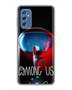 Чехол для Samsung Galaxy M52 5G (M526) с картинкой «Красный импостер — макро»
