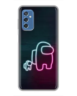 Чехол для Samsung Galaxy M52 5G (M526) с картинкой «Among Us неон-арт»