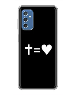 Чехол для Samsung Galaxy M52 5G (M526) с картинкой «Крест и Сердце»