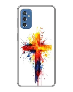 Чехол для Samsung Galaxy M52 5G (M526) с картинкой «Акварельный крест»