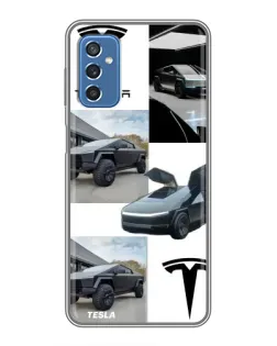 Чехол для Samsung Galaxy M52 5G (M526) с картинкой «Коллаж Cybertruck Tesla» Чехол для Samsung Galaxy M52 5G (M526) с картинкой «Коллаж Cybertruck Tesla»
