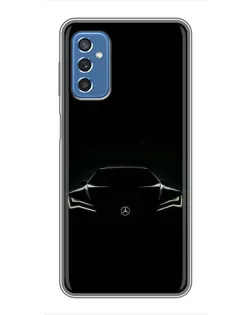 Чехол для Samsung Galaxy M52 5G (M526) с картинкой «Mercedes — силуэт авто»
