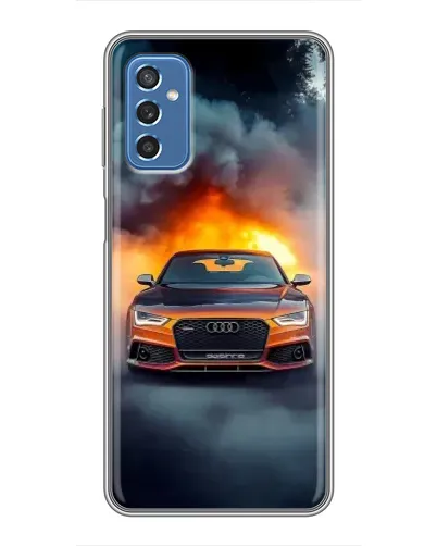 Чехол для Samsung Galaxy M52 5G (M526) с картинкой «Audi в огненном дыму» Чехол для Samsung Galaxy M52 5G (M526) с картинкой «Audi в огненном дыму»