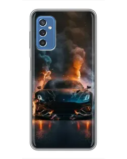 Чехол для Samsung Galaxy M52 5G (M526) с картинкой «Lamborghini дымная эстетика»