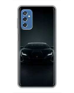 Чехол для Samsung Galaxy M52 5G (M526) с картинкой «Черный Lamborghini Aventador»