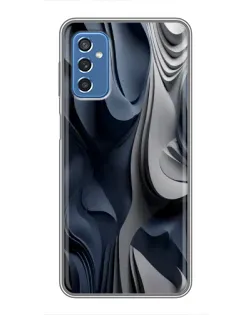Чехол для Samsung Galaxy M52 5G (M526) с картинкой «Объемные синие складки»