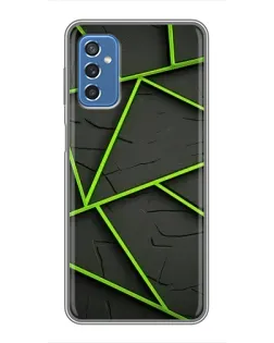 Чехол для Samsung Galaxy M52 5G (M526) с картинкой «Зеленые геометрические линии»