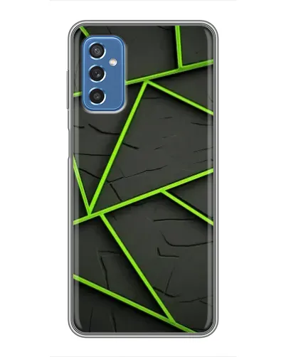Чехол для Samsung Galaxy M52 5G (M526) с картинкой «Зеленые геометрические линии»