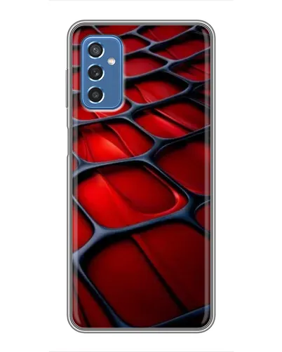 Чехол для Samsung Galaxy M52 5G (M526) с картинкой «Красная глянцевая сетка»