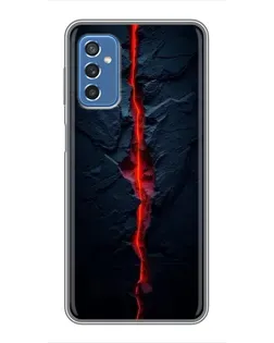 Чехол для Samsung Galaxy M52 5G (M526) с картинкой «Kрасная лавовая трещина»