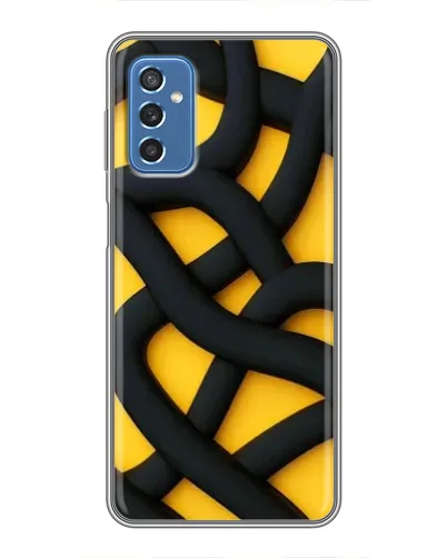 Чехол для Samsung Galaxy M52 5G (M526) с картинкой «Черное желтое переплетение»