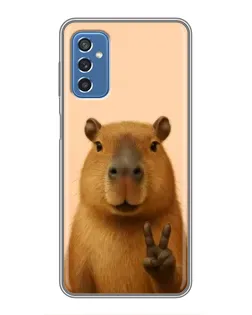 Чехол для Samsung Galaxy M52 5G (M526) с картинкой «Капибара виктория»