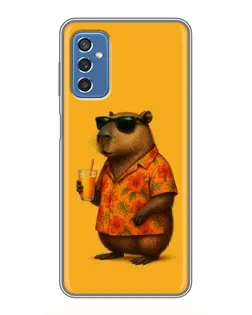 Чехол для Samsung Galaxy M52 5G (M526) с картинкой «Капибара на отдыхе»