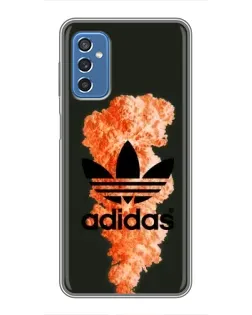 Чохол для Samsung Galaxy M52 з картинкою «Помаранчевий дим Adidas»