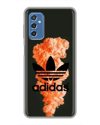 Чохол для Samsung Galaxy M52 з картинкою «Помаранчевий дим Adidas»