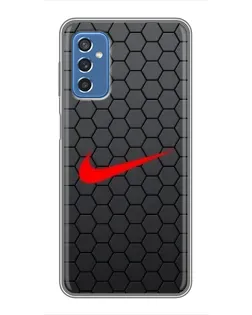 Чохол для Samsung Galaxy M52 з картинкою «Nike — карбонова сітка» Чохол для Samsung Galaxy M52 з картинкою «Nike — карбонова сітка»