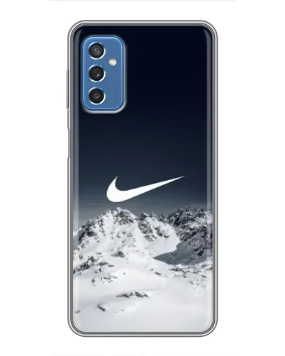 Чохол для Samsung Galaxy M52 з картинкою «Nike — зимові гори»