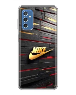 Чохол для Samsung Galaxy M52 з картинкою «Золотий Nike на металі» Чохол для Samsung Galaxy M52 з картинкою «Золотий Nike на металі»