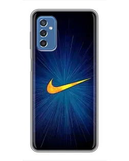 Чохол для Samsung Galaxy M52 з картинкою «Синій пульс Nike» Чохол для Samsung Galaxy M52 з картинкою «Синій пульс Nike»
