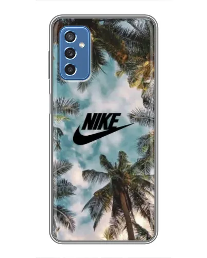Чехол для Samsung Galaxy M52 с картинкой «Тропический принт Nike» Чехол для Samsung Galaxy M52 с картинкой «Тропический принт Nike»