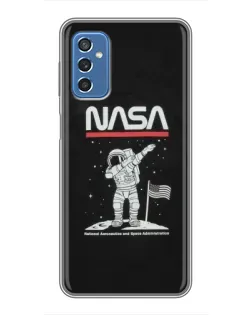 Чохол для Samsung Galaxy M52 з картинкою «NASA — крокуємо по Місяцю» Чохол для Samsung Galaxy M52 з картинкою «NASA — крокуємо по Місяцю»