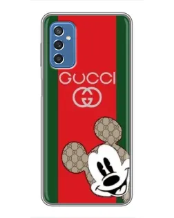 Чохол для Samsung Galaxy M52 з картинкою «Gucci — смуги та Міккі»