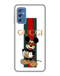 Чохол для Samsung Galaxy M52 з картинкою «Міккі Маус Gucci — смуги»