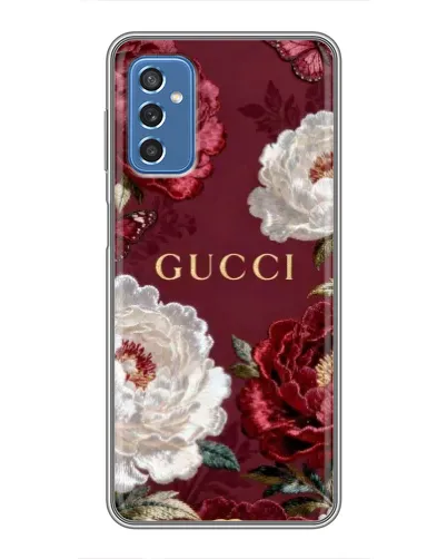 Чехол для Samsung Galaxy M52 с картинкой «Gucci — бордовые розы» Чехол для Samsung Galaxy M52 с картинкой «Gucci — бордовые розы»
