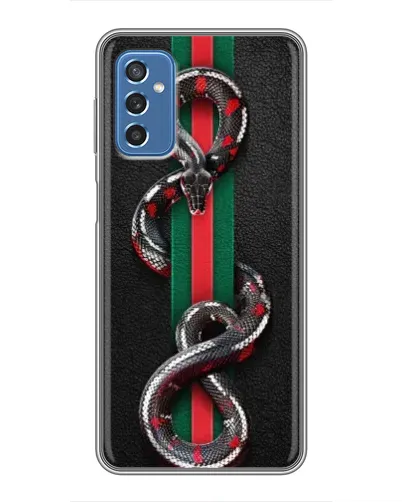Чехол для Samsung Galaxy M52 с картинкой «Gucci — змея на полосе» Чехол для Samsung Galaxy M52 с картинкой «Gucci — змея на полосе»