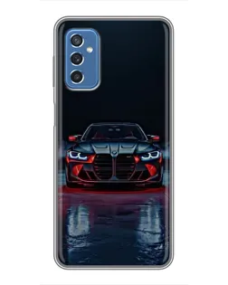 Чехол для Samsung Galaxy M52 с картинкой «BMW на мокрой дороге»